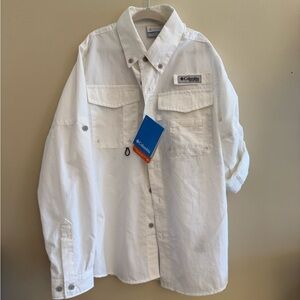 Boys Columbia Distant Water Long Sleeve Fishing Shirt Size M (10/12) NWT
